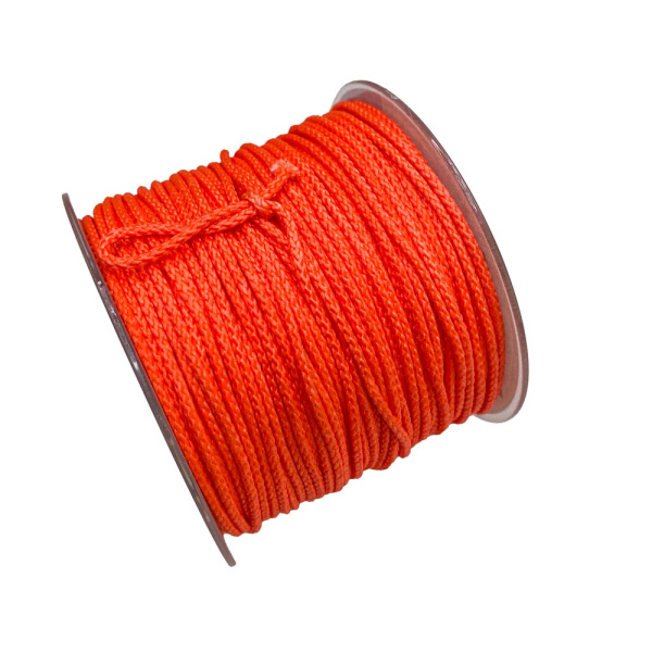 Линь DYNEEMA UHMW-PE 1.8 мм (нагрузка 210 кг) оранжевый (оранжевый; 1.8 мм)